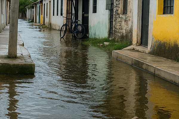 Habitantes del barrio Mar del Plata en Ciénaga alertan por desbordamiento del mar