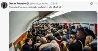 Puente se queja de las aglomeraciones de Metro de Madrid con una foto del suburbano de París