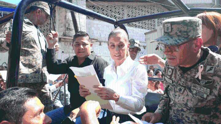 Sheinbaum y Gallardo supervisan colonias afectadas en Tamazunchale