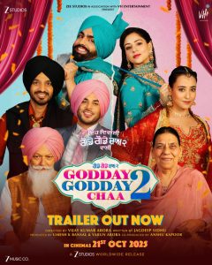 Satire meets laughter in the trailer of Zee Studios and VH Entertainment’s Godday Godday Chaa 2 with Ammy Virk and Tania