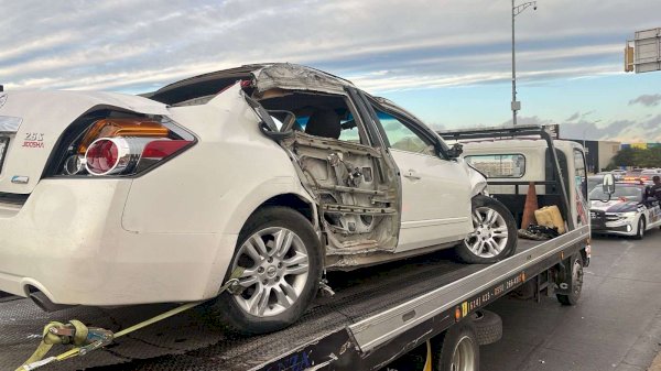 Deja fuerte choque en la Sacramento un herido