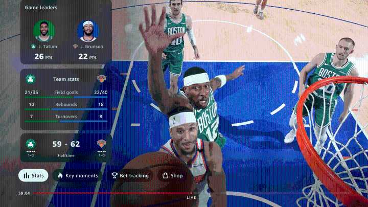 Prime Sports presenta nuevas funciones para la NBA
