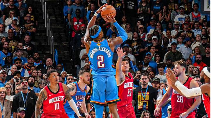 NBA: Thunder triunfa en el inicio de temporada con victoria 125-124 sobre Rockets en doble prórroga