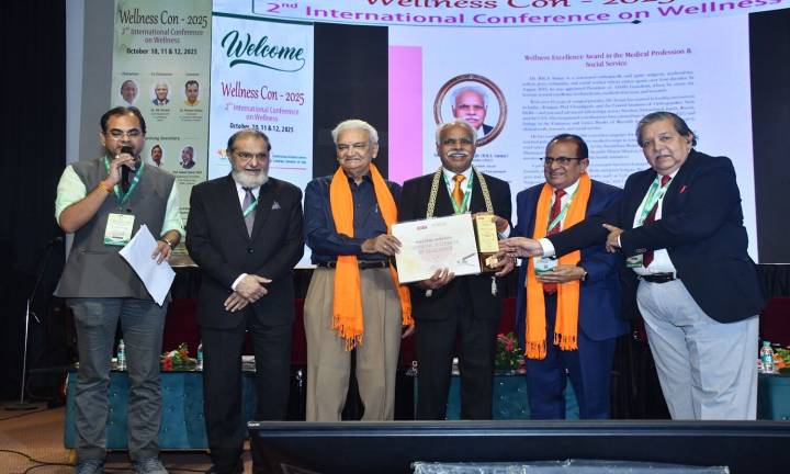 Padma Shri Dr B K S Sanjay conferred with Wellness Excellence Award