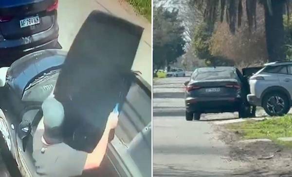 VIDEO.- El papá de un futbolista famoso preso en La Plata: así fue uno de los robos de la banda