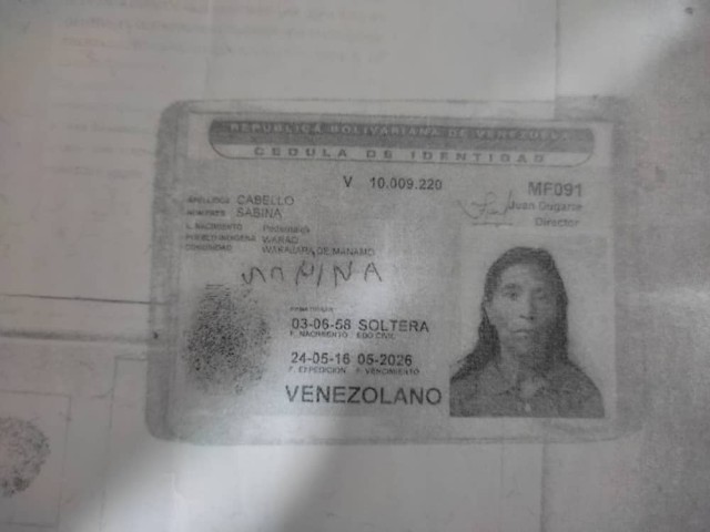 Otra persona estaría cobrando la pensión de Sabina Cabello en Tucupita