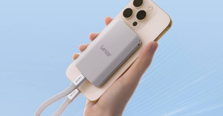 Lexar’s new SSD sticks to your iPhone and can survive nearly a 10