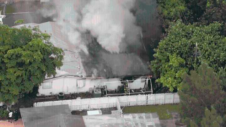 Crews battle large house fire in Margate